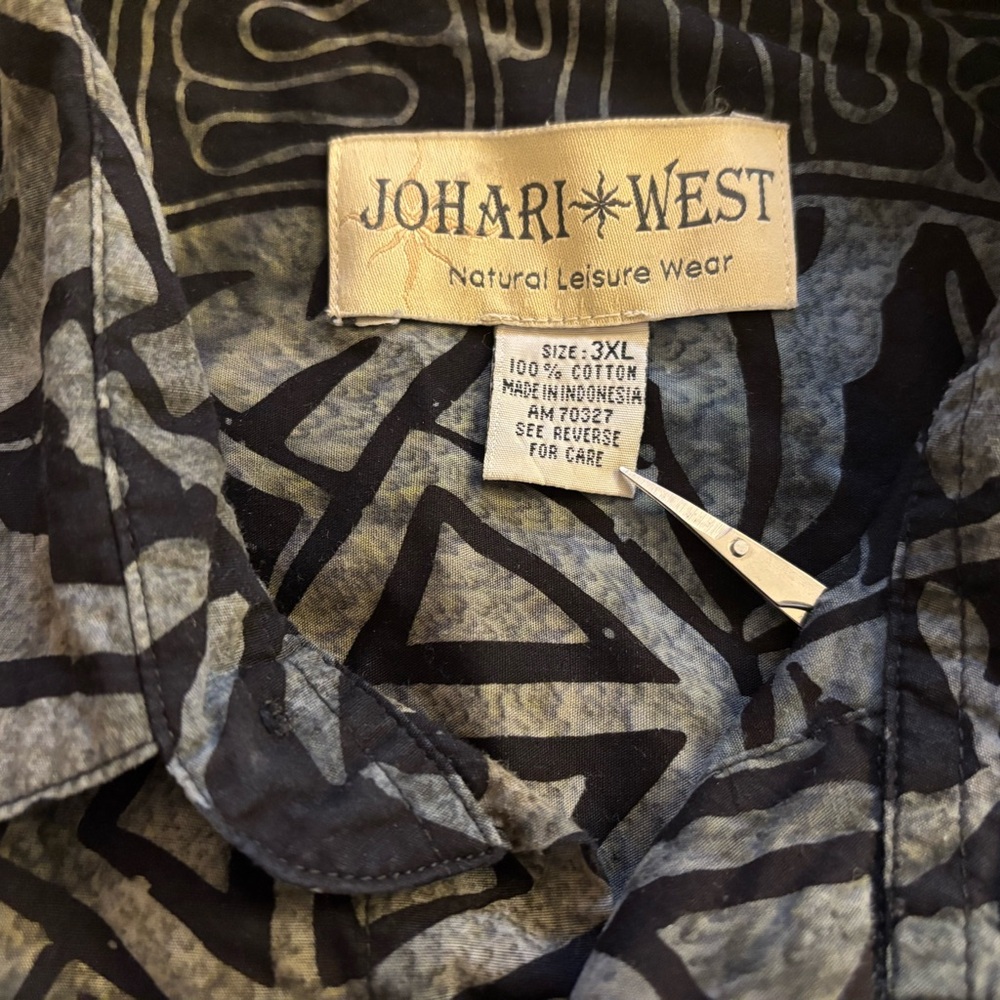 Johari West Black Tropical Shirt
